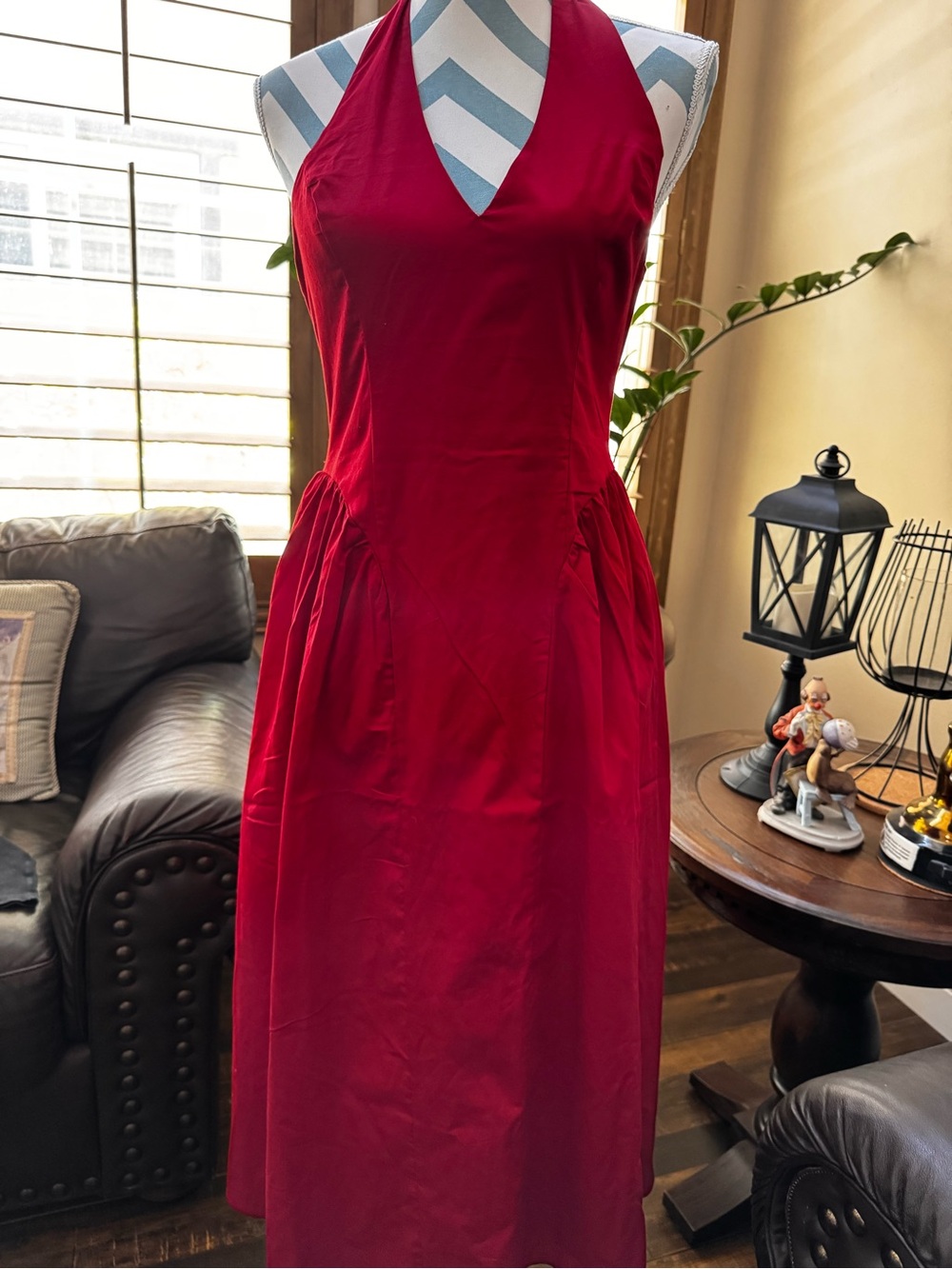 ✅NEW “Thirty Thirty” Red Halter Midi Dress